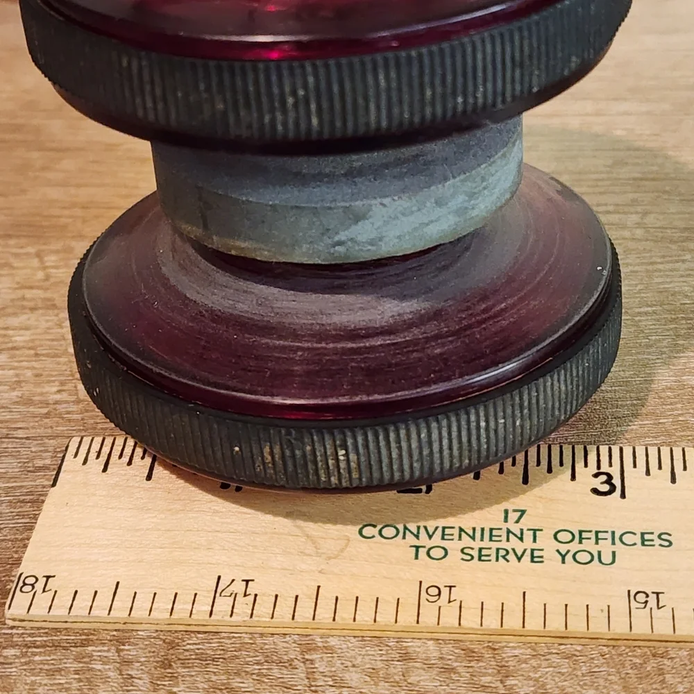 VTG Robo Knife Sharpener Red Lucite 1950's US Patent  in BOX Good Condition